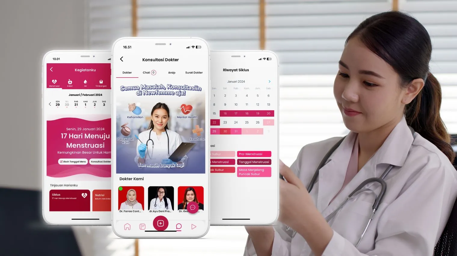 Konsultasi Dokter hingga Kalender Menstruasi, Aplikasi Newfemme Jawab Kebutuhan Perempuan Modern